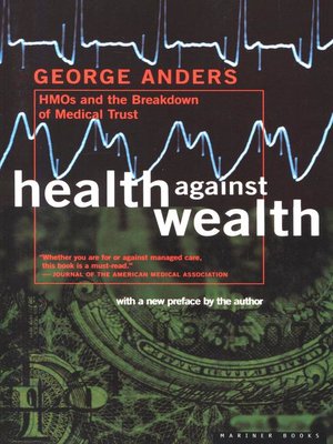 cover image of Health Against Wealth
